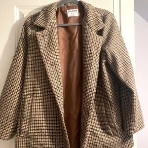 Old Navy tan plaid jacket. Blazer style. MP